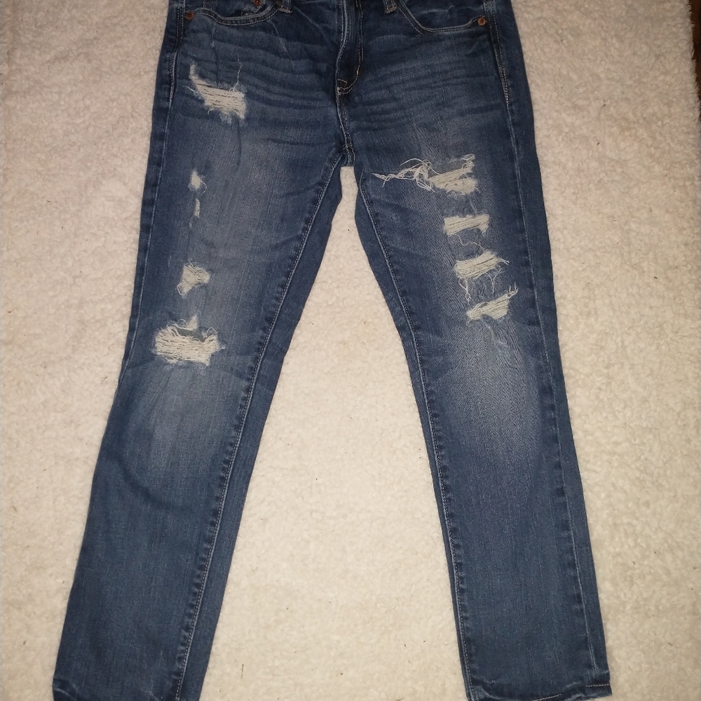 American Eagle slouchy cropped jeans size 2